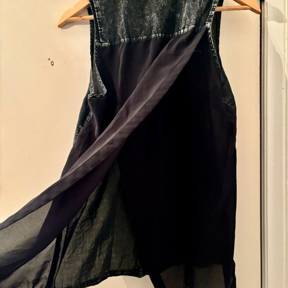 Noisy May Black Button Down Vest Top - Picture 6 of 8